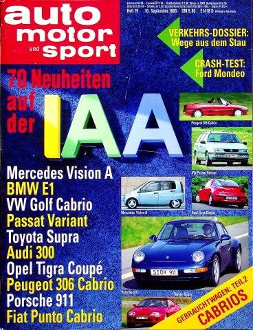 Deckblatt Auto Motor und Sport (19/1993)